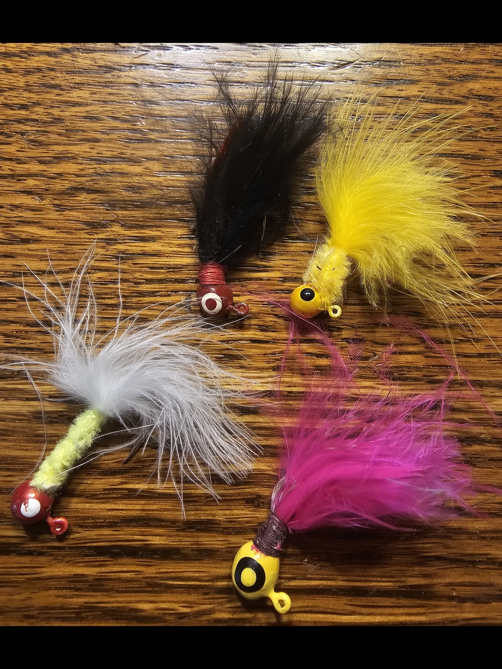 Handmade Vibrant Feathered Fishing Lures About 75-80 In Box